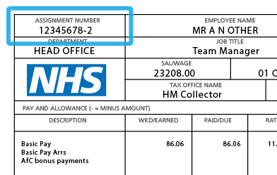 what is assignment number nhs